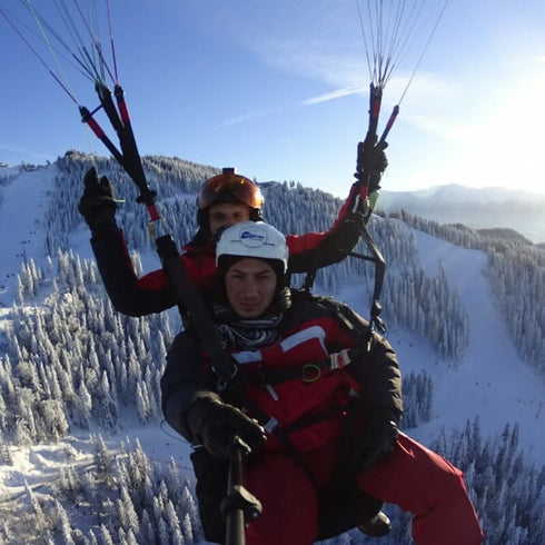 Zbor cu parapanta in tandem de initiere, cu filmare
