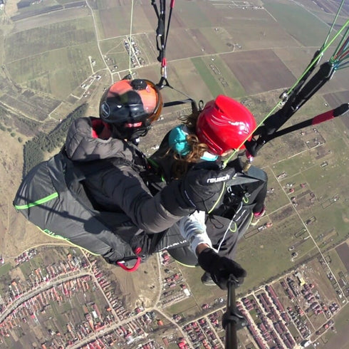 Zbor cu parapanta in tandem de initiere, cu filmare